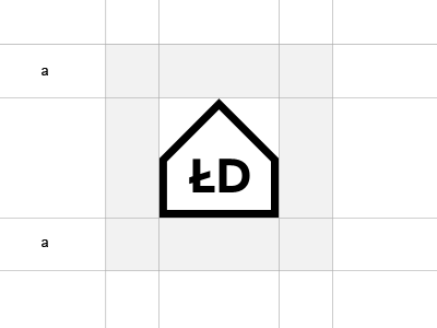 Beautiful house simplified bw logo logotype safe area simplified
