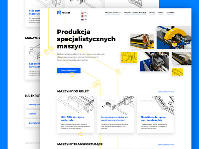 Rolpas Machines block desktop industrial industry machine web design webdesign white
