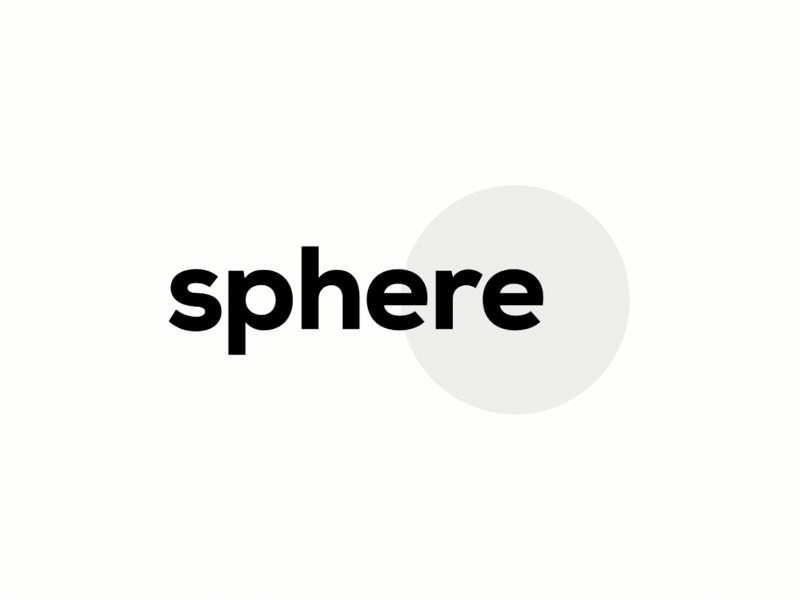 Sphere logo animation branding bw identity lettering logo logotype motion sphere typo typography