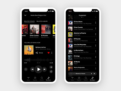 Tidal revamped app design interaction interface mobile music player playlist redesign tidal ui design ux design