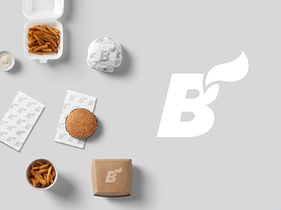 B! brand branding burger design food fries gastro identity lettering logo logotype typography