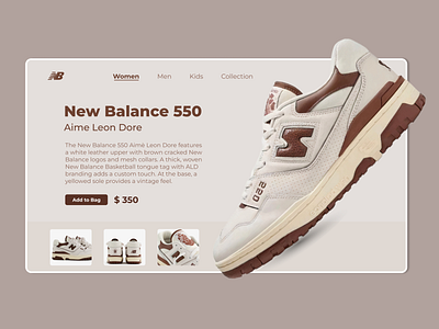 New Balance landing page design landingpage new balance shoes ui webpage