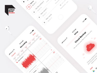 UI Design For Music App - Topline 🎶 abbey app app ui design clean design ios miquido mobile app ui design music music app design record recording road studios