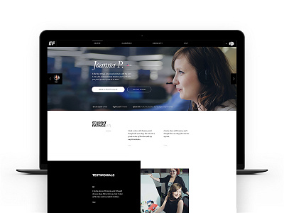 EF Teacher Profile page product ui web webdesign