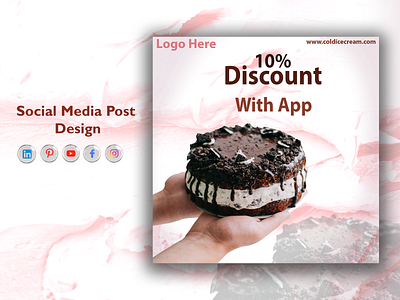 Ice-Cream Social Media Post Design branding design graphic design web