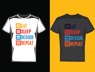 Eat Sleep Design Repeat T-Shirt Design branding design graphic design typography vector