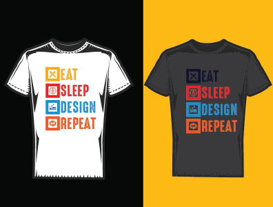 Eat Sleep Design Repeat T-Shirt Design