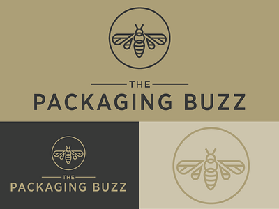 The Packaging Buzz Logo bee branding design illustration logo packaging presentation typography