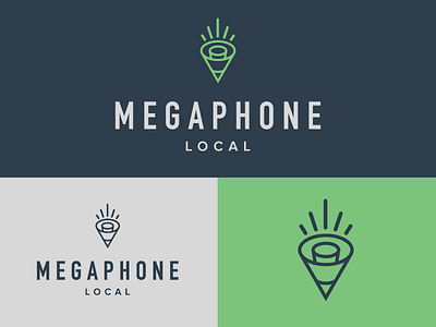 Megaphone Local Logo branding design local logo pin typography