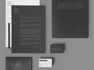 Dwelling Stationery branding business cards logo print printstationery restaurant stationery