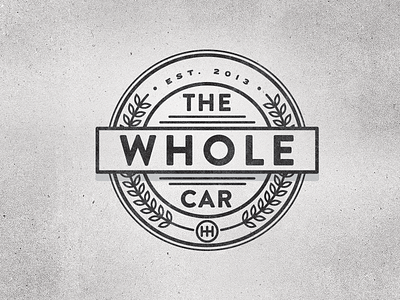 The Whole Car Logo automobiles badge car leaves logo texture typography