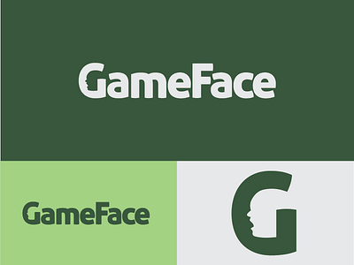 GameFace Logo app face icon logo presentation sports typography