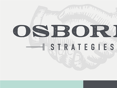 Osborne Logo branding design handshake logo marketing typography