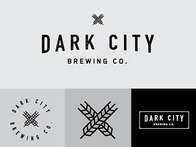 Dark City Logo beer branding brewing logo presentation