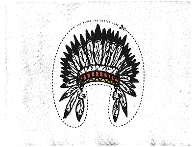 Headdress american halftone headdress illustration native texture