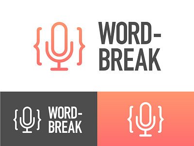 Word-Break Logo icon logo microphone podcast