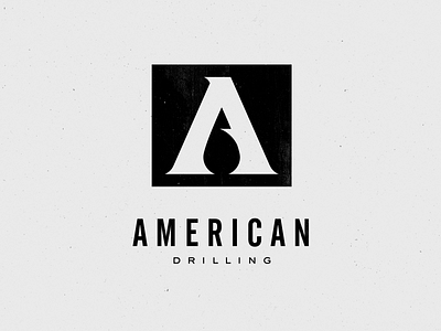 American Drilling Logo drilling logo oil texture typography