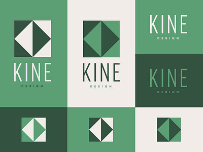 Kine Design Logo brand icon identity logo typography