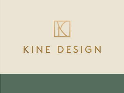 Kine Design Logo branding furniture icon logo typography