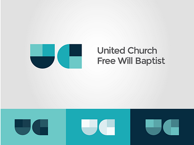 United Church church colors geometric logo typography