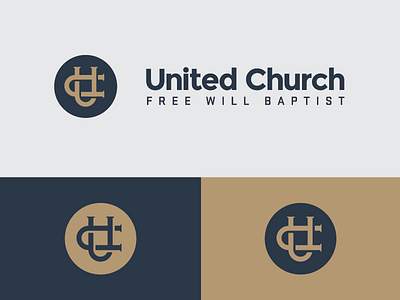 United Church Concept church design icon lockup logo monogram