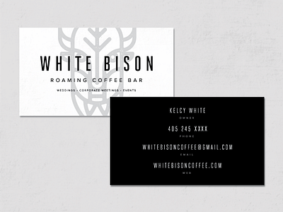 White Bison Business Cards business card design mockup print typography