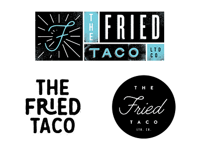 The Fried Taco branding food logo texture truck typography