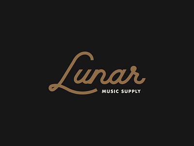 Lunar Logo custom logo music script store typography