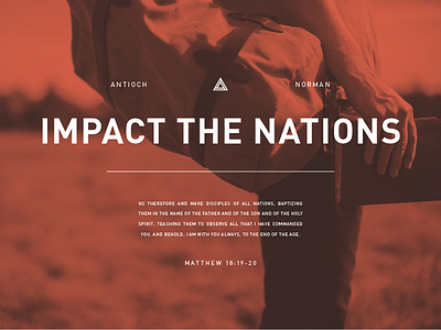 Antioch Impact Promo bible church icon missions typography
