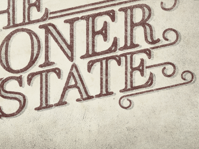 The Sooner State oklahoma texture typography