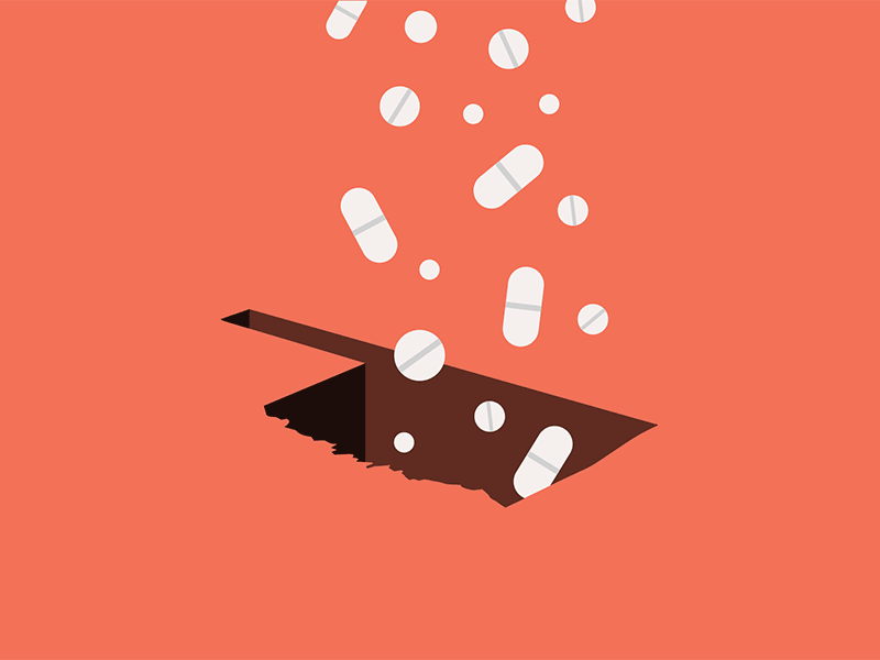 Opioid Crisis Illustrations campaign editorial epidemic illustration oklahoma opioid pills