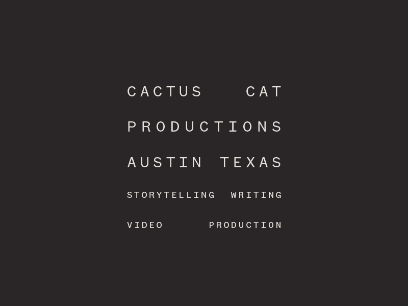 Cactus Cat Revisted austin branding business cards icon identity letterhead logo texas typography video