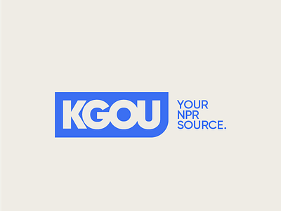 KGOU branding colors logo messaging npr radio