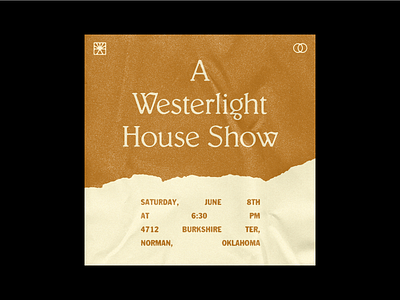 Westerlight Show Graphic concert design music oklahoma texture type typography