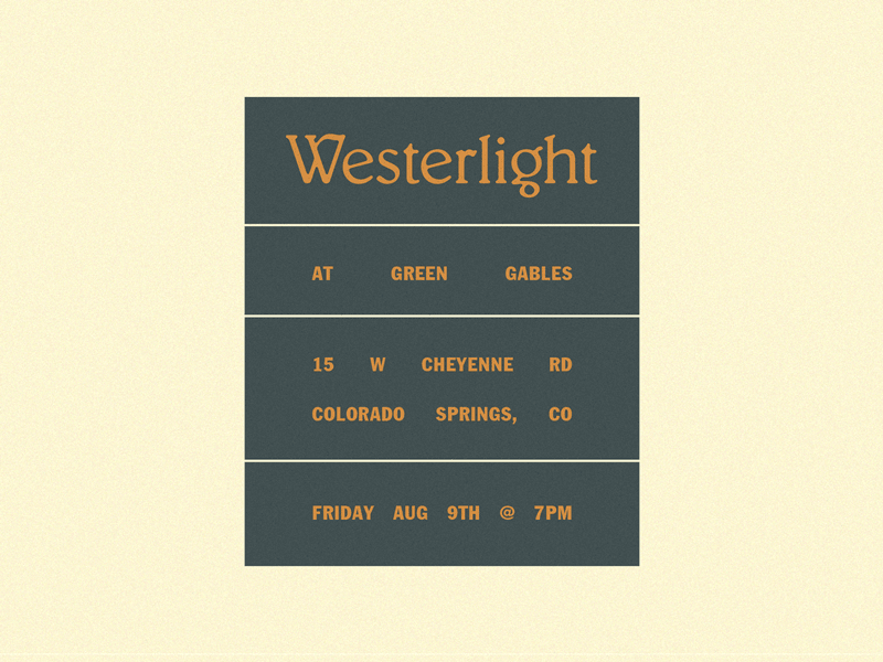Westerlight promos brand design music poster texture typography