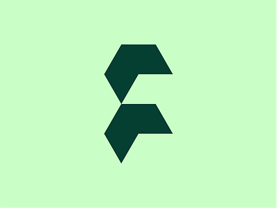 F arrow icon brand branding design icon identity logo vector