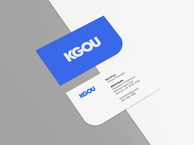 KGOU Print Collateral brand branding business cards design identity npr oklahoma stationery