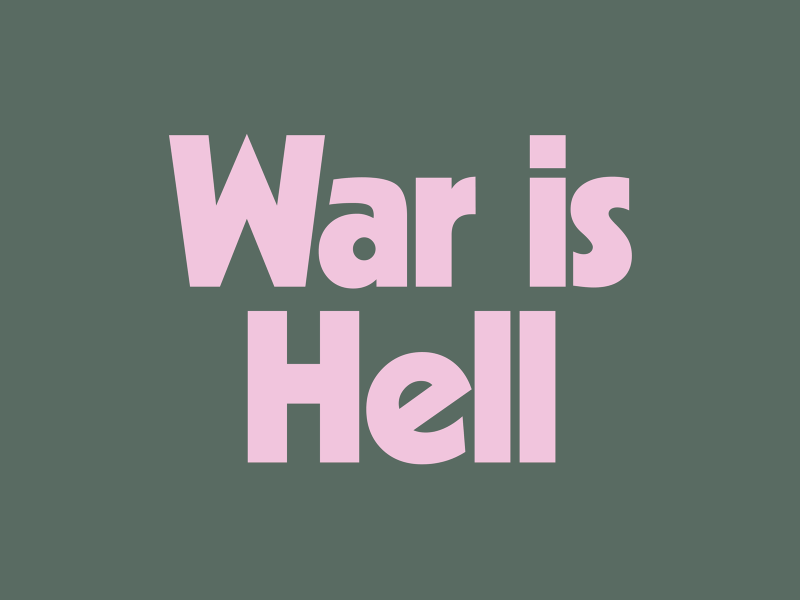 War is Hell design kabel type typography