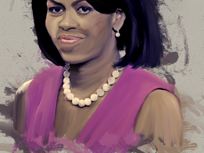 FLOTUS brush democrat image michelle obama painting states strokes united