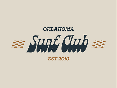 Oklahoma Surf Club branding design oklahoma surfing typography