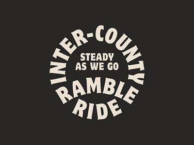 Inter-County Ramble Ride logo brand branding identity oklahoma type typography