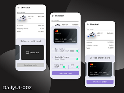 Credit Card Checkout - DailyUI 002