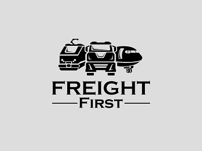 Freight First airplane concours first freelance freight graphisme logo train truck