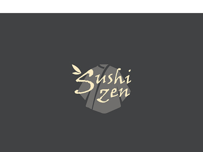 Sushi Zen asiatique concours design art feuille freelance graphisme japon kimono logo restaurant logo zen