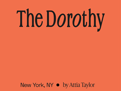 The Dorothy art brand editorial logo type