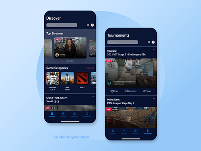 Stream App Design ios mobile streamer streaming