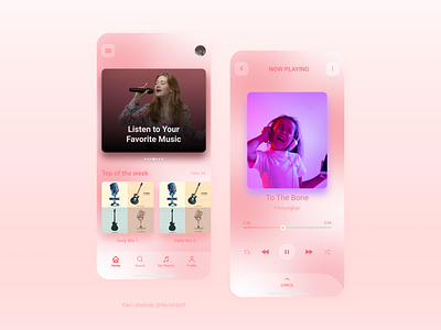 Music App Design design ios mobile music musican