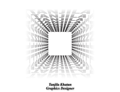 Text Tunnel Effect 3d logo branding business logo design illustration logo minimalist logo simple logo tanjila khatun typography ui