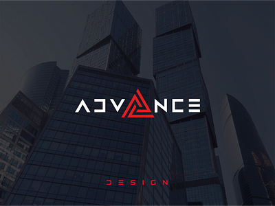 Advance Design & Construction Logo agency brand brandbook branding building business construction design drafting font futuristic letter lettering letters logo logotype modern space style techno