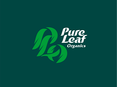 Pure Leaf Organics logo bio brand brandbook branding business design food green health leaf leafs life logo minimalism minimalistic monogram naturale organic style